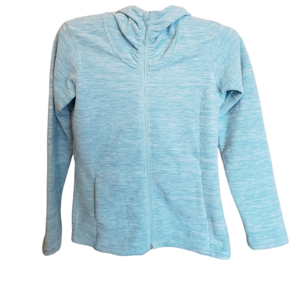 Mountain Hardwear fleece heathered blue hoodie sz small - Picture 1 of 9